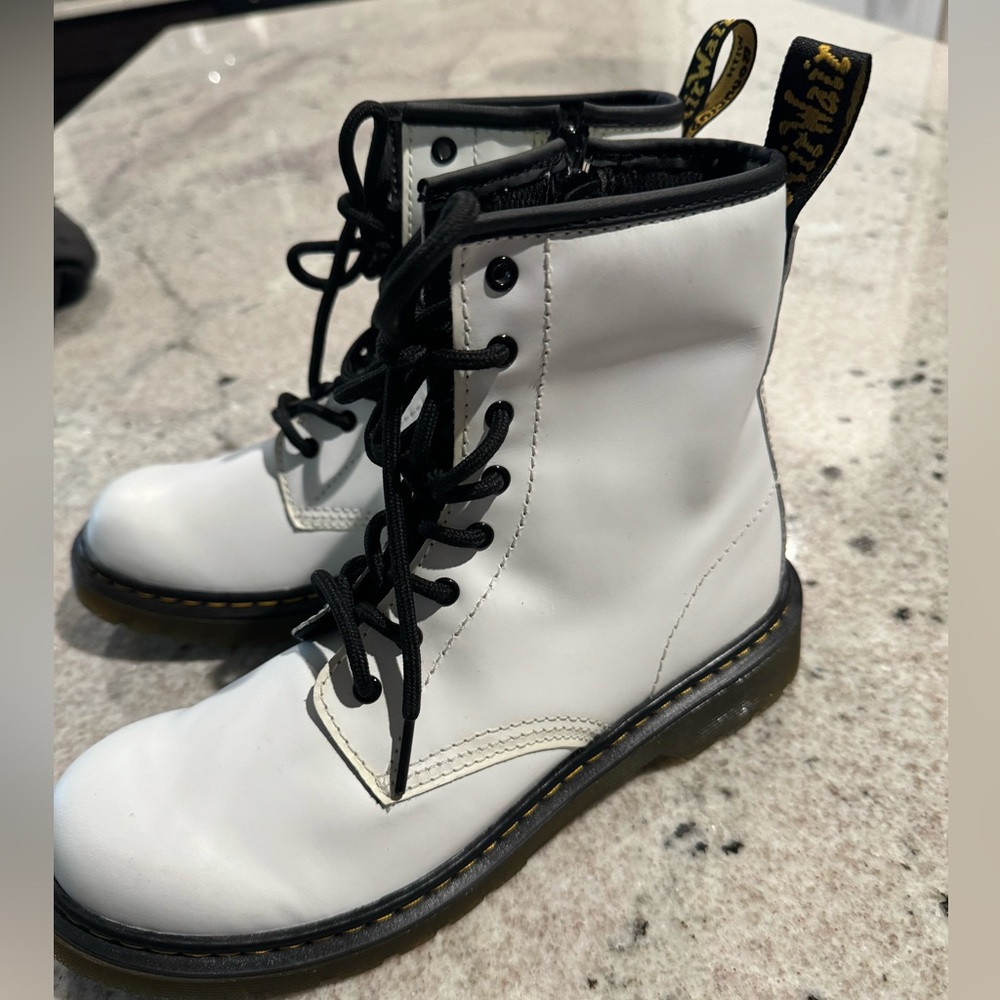 White Dr. Martens Boots